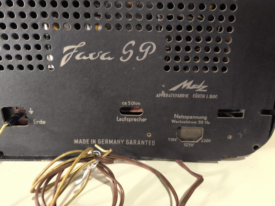 Rádio Antigo Metz Java SP *Para Restauro*