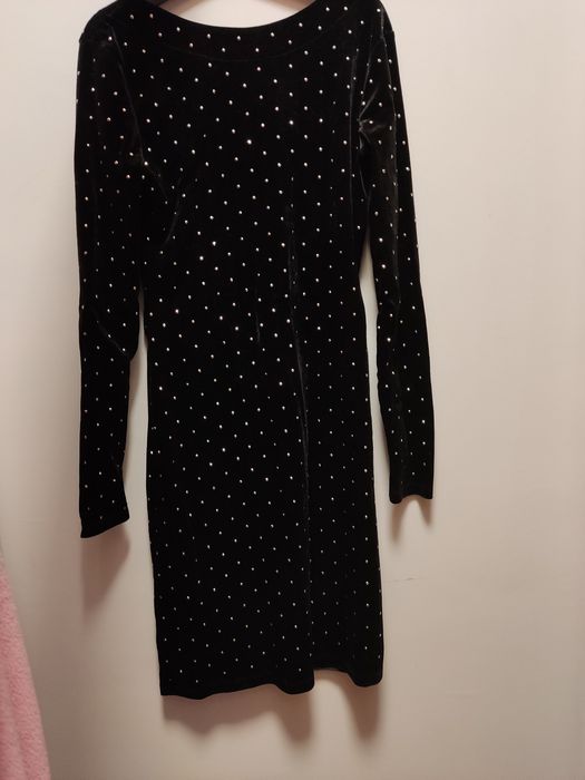 Vestido veludo com brilho