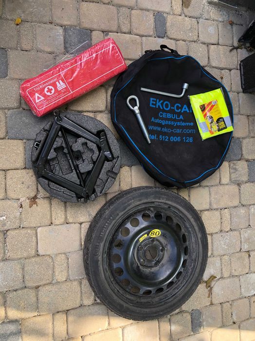 Koło dojazdowe 16 lewarek klucz Opel Astra J IV Et25 5X105 400BTX16H2