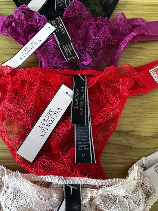 5x stringi Victoria’s Secret rozmiar S / M, cyrkonie