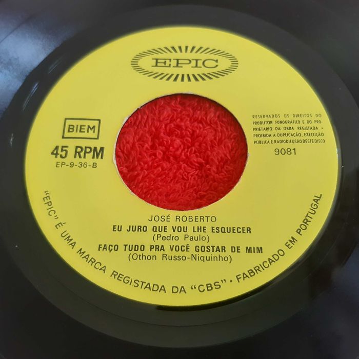 Disco Vinil Single EP José Roberto - Preciso Esquecer que te Amo  + 3 Músicas