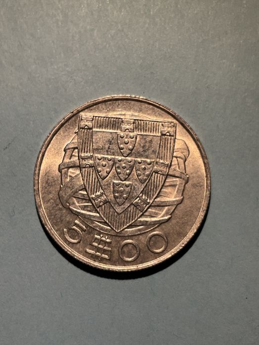 Lote de 5$00, 1937 (escassa) 1940, 1947 e 1951