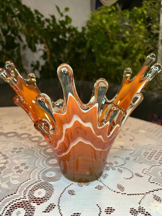 Цукерниця | конфетница | гутне скло | гутное стекло