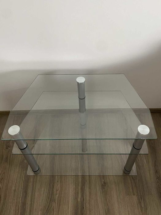 Szklany stolik szklana szafka rtv na gramofon