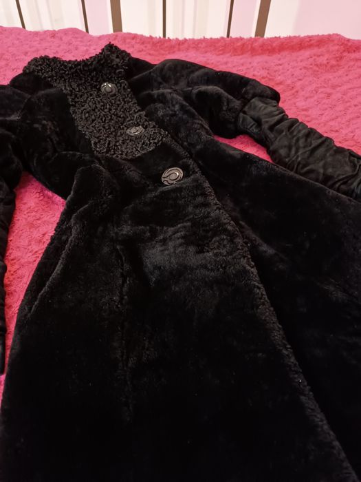 Шуба приталена з поясом