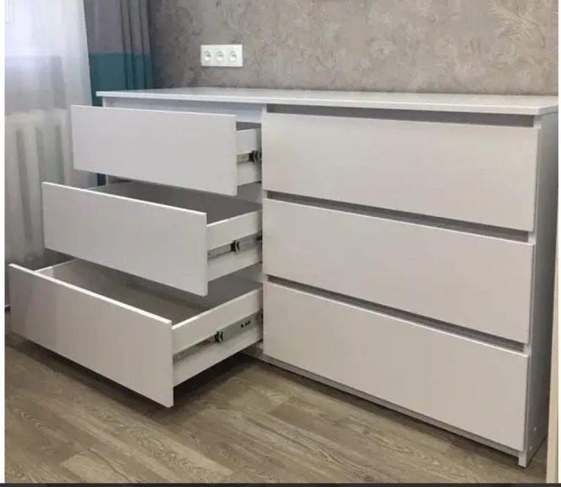 Комод на 6 ящиков :БЕЗ Ручек:длина от 1,20м до 1,50м В НАЛИЧИИ
