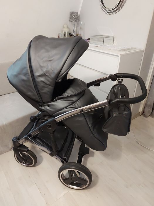 Wozek 3w1 junama diamond fluo 05 grafitowy ekoskóra wysyłka +cybex