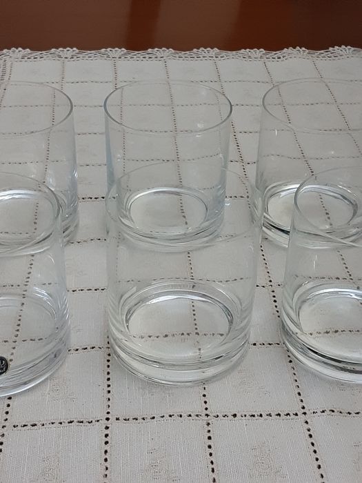 6 copos finos para Whisky  em cristal da Boémia