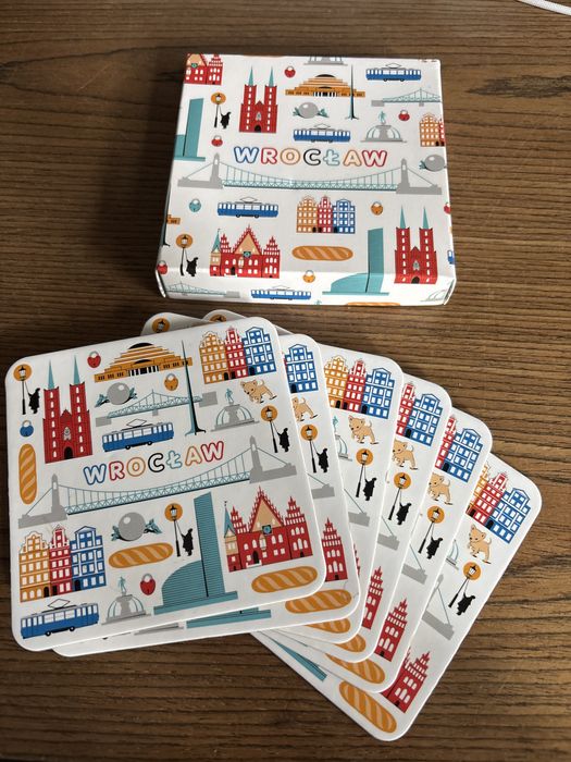 Podkładki pod kubki szklanki Wrocław pamiątka
