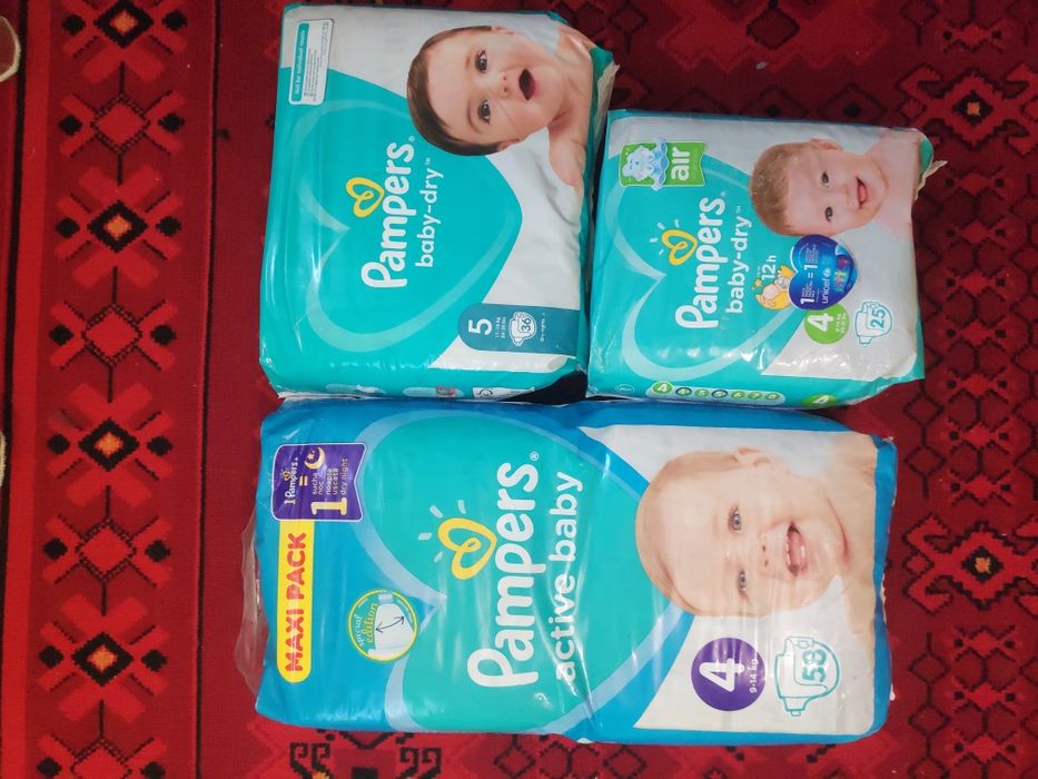 Памперсы Haggis, Pampers 4, 5.