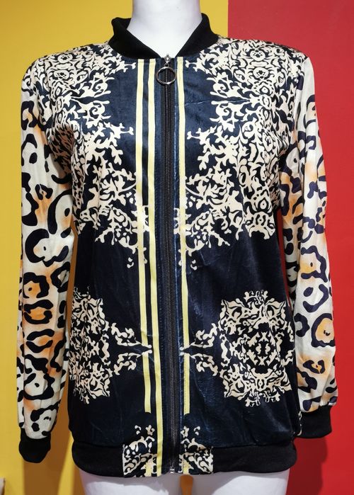 Bluza bąberka welur aksamit zamsz panterka