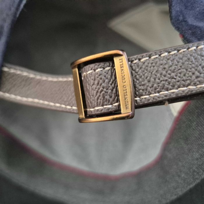 Бейсболка Brunello Cucinelli Cappello Velvet Cotton Deep Blue