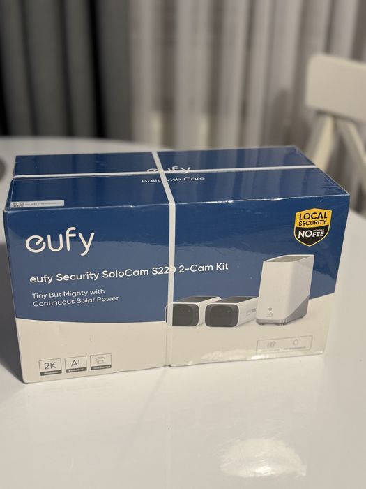 Eufy SoloCam S220 2-Cam Kit – zestaw 2 kamer solarnych + HomeBase, NOWY, zafoliowany