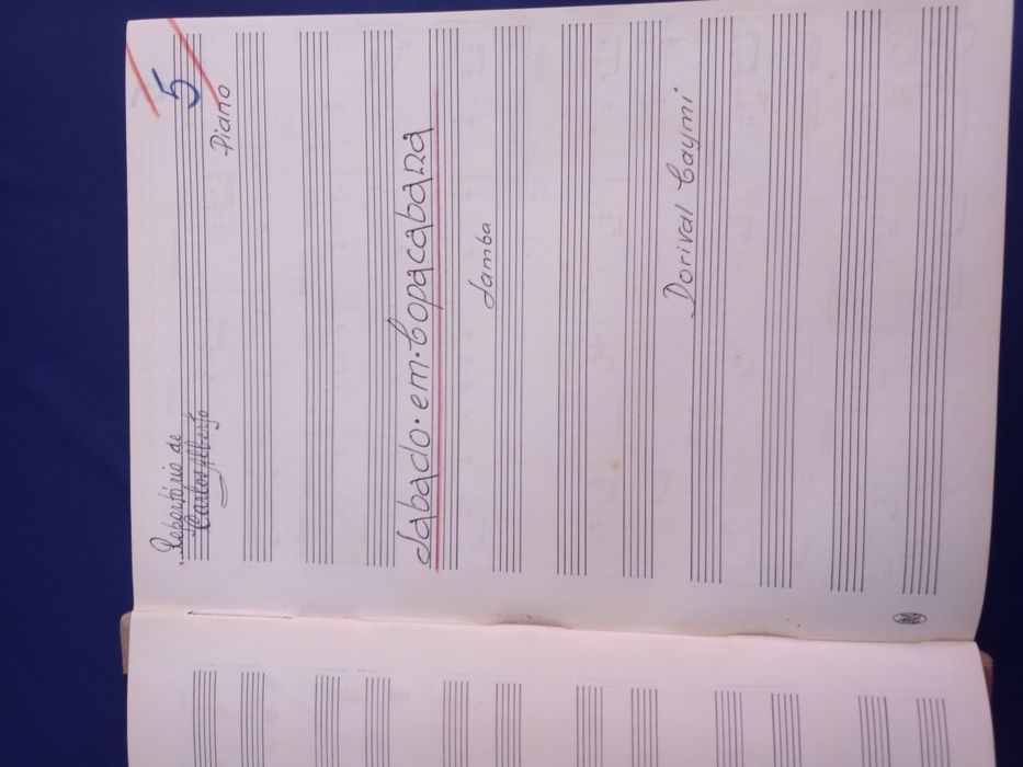 Dois livros com partituras musicais