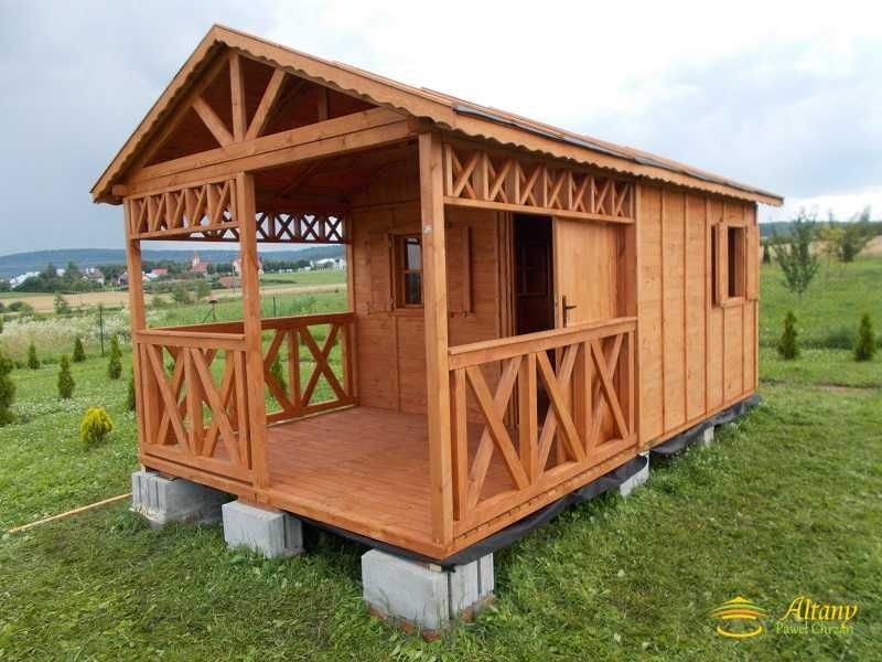 DOMEK MICHAŚ 4,5x5,25 Impregnowany+Podłoga Taras Dach 2-spad Producent