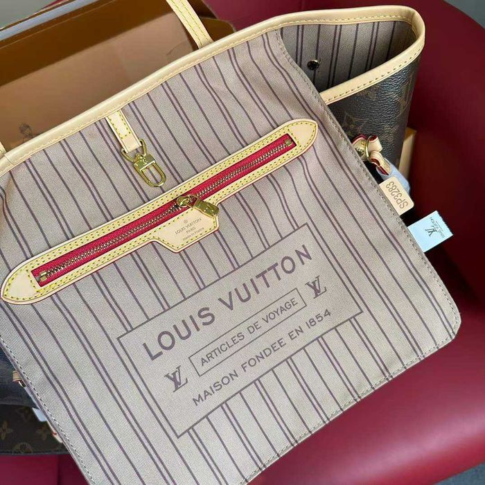 Louis Vuitton Neverfull Torebka damska torba, skóra od reki 87.9