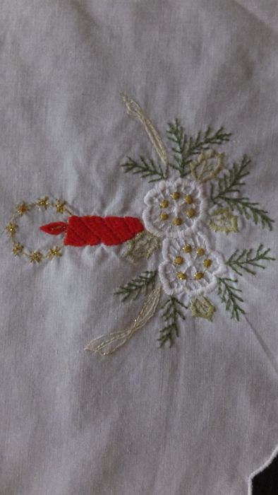 Різдво Рождество 41х27 см вышитая двусторонняя салфетка