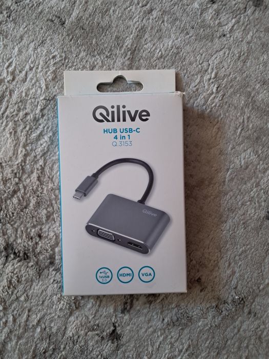 Adaptador Qilive Hub USB-C 4 in 1