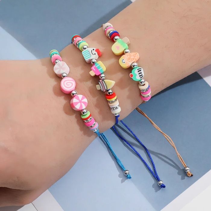 Pulseira/tornozeleira com gelados e doces para as meninas