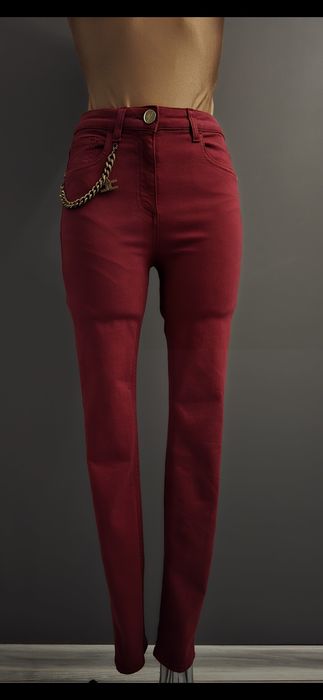 Spodnie, jeansy, skinny wyższy stan, Elisabetta Franchi rozmiar 26