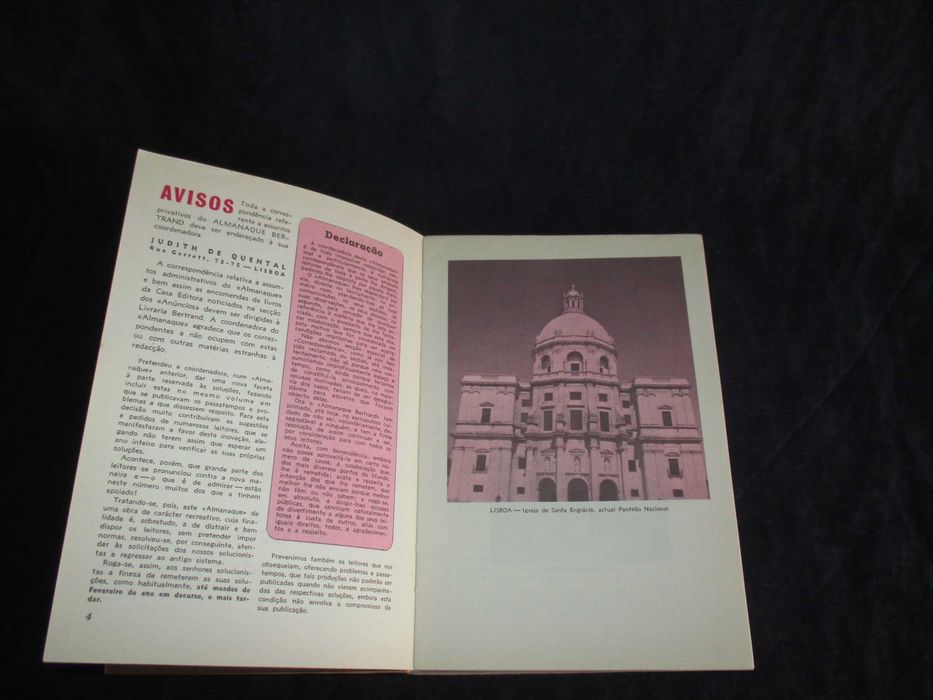 Livro Almanaque Bertrand 1968