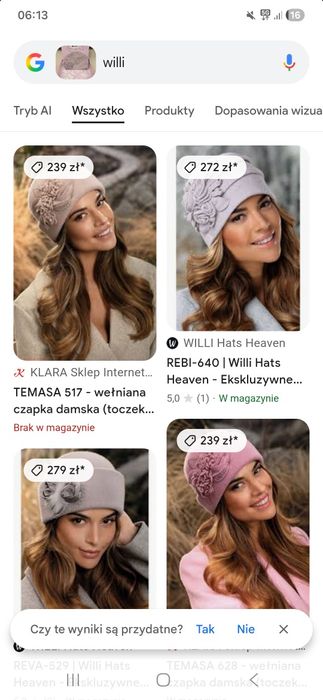 Willi czapka wełniana 100% Rominia