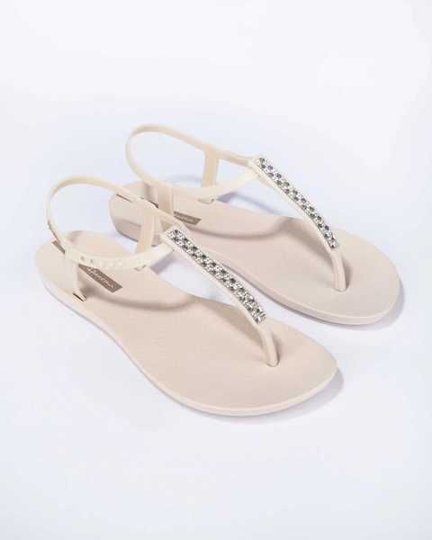 Ipanema Sandal Class japonki damskie beżowe z cyrkoniami r. 37-42
