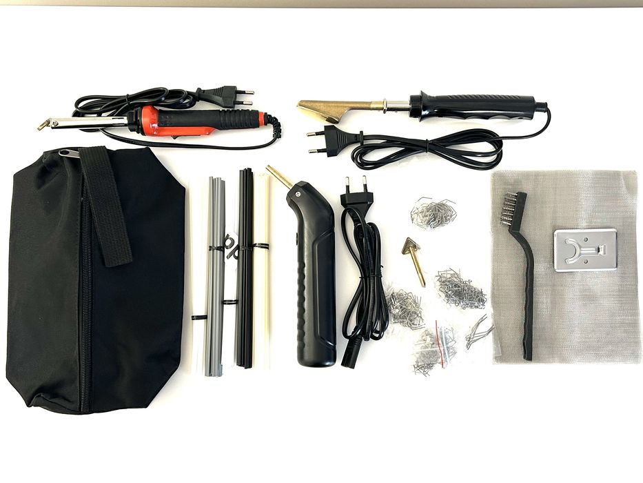 Паяльник для пластика 100W скобы утюжек прутки скоби МЕГА НАБОР