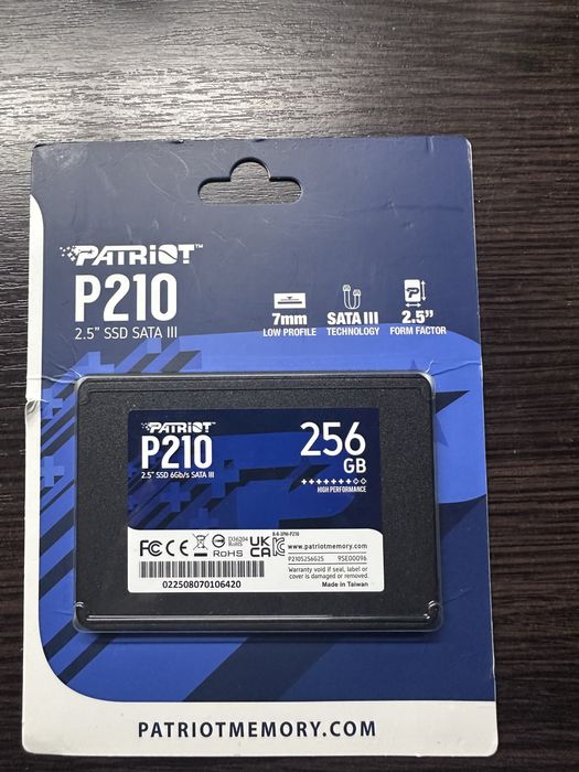Жесткий диск внутренний SSD Patriot P210 256 GB 2.5" 7