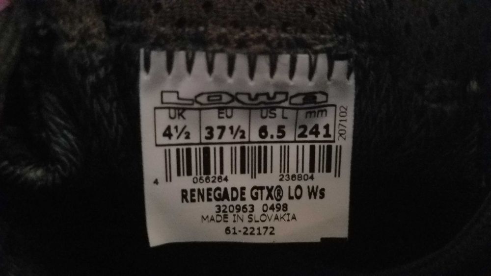 Buty Lowa Renegade GTX Low 37/38/39 24.5cm Skóra* trekkingowe Vibram