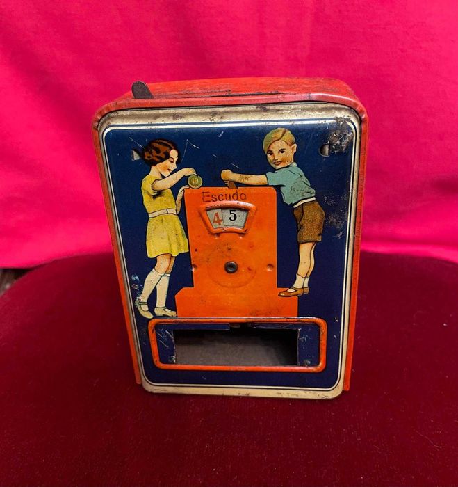 Mealheiro mecânico antigo GEOBRA – Alemanha pós-guerra