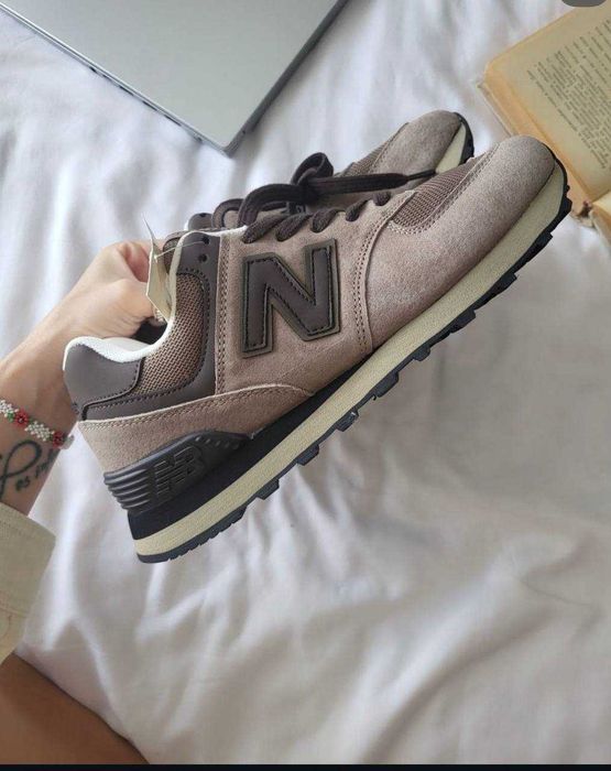 New Balance 574 коричневі кросівки чоловічі НБ НЬю беленси 41 42 43 44 45 НАЛОЖКА Brown