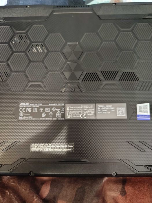 Laptop do gier ASUS TUF Gaming F15 | Intel Core i7 / GTX 1650 | Stan idealny