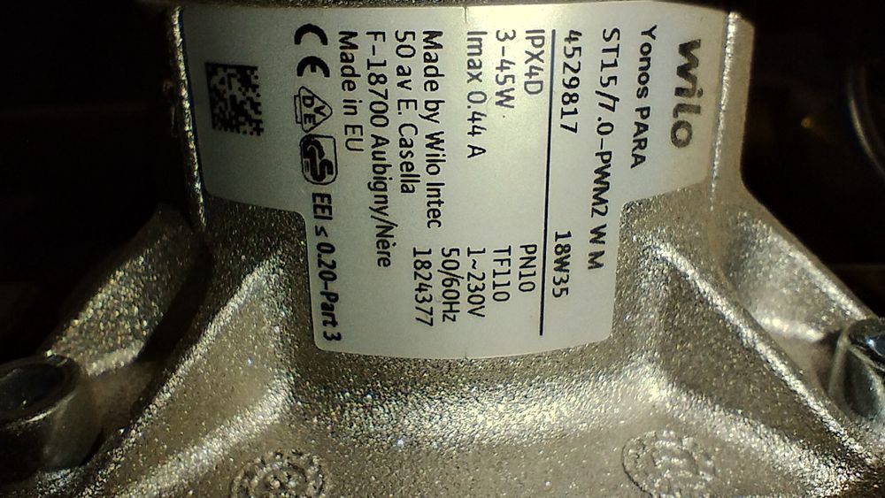 Solarna grupa pompowa wilo pwm2, zawór