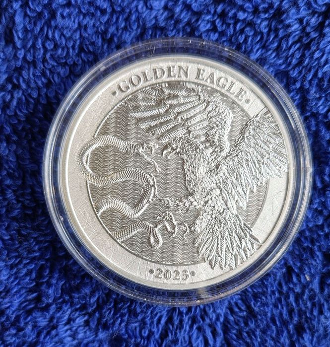 Срібна монета. Золотий орел.  1 унція.  2023 рік. Мальта.