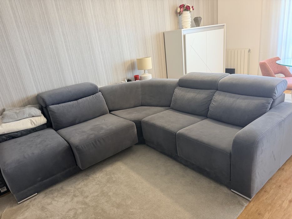 Sofá canto cinzento