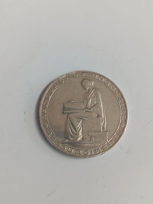 Moeda prata de 20 escudos 1953. Renovação