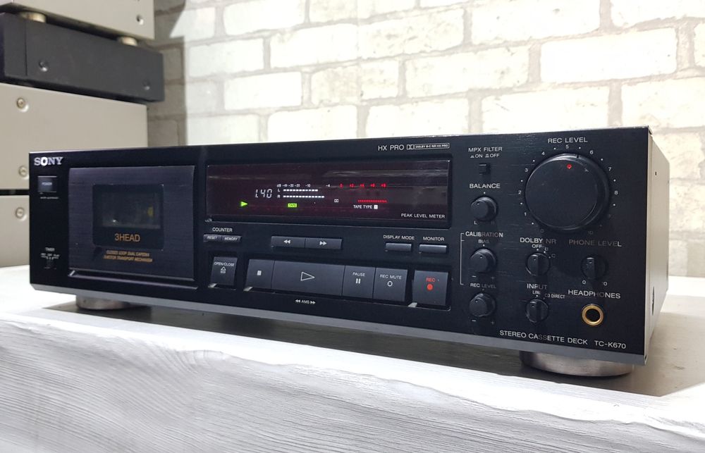 3 HEAD Стерео касетна дека/касетная  Sony TC-K 670 б/у з Німеччини