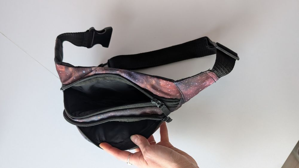 Сумка на пояс, сумка бананка з космічним  принтом