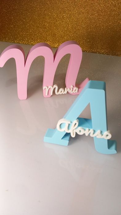 Letras Com nomes. 3D