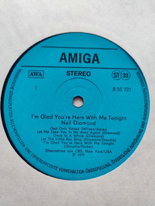 LP Neil Diamond - I'm Glad You're Here With Me Tonight