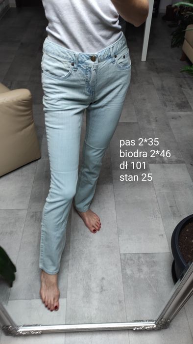 Nowe długie jeansy rozm xs