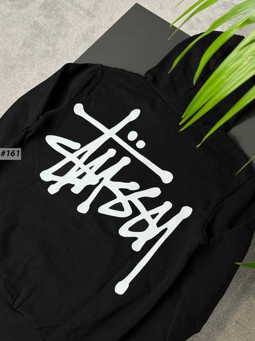 BIG Logo • Черное Худи Stussy Scorpion • Кофта Зіпка Стуссі Чорна