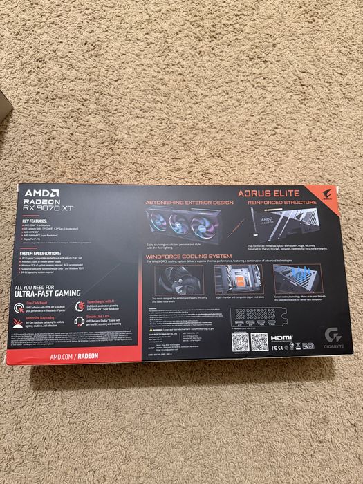 Відеокарта GIGABYTE AORUS Radeon RX 9070 XT ELITE 16G
