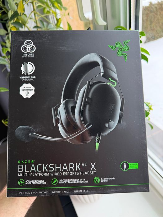 Słuchawki przewodowe RAZER BlackShark V2 X czarne TOMI-TECH