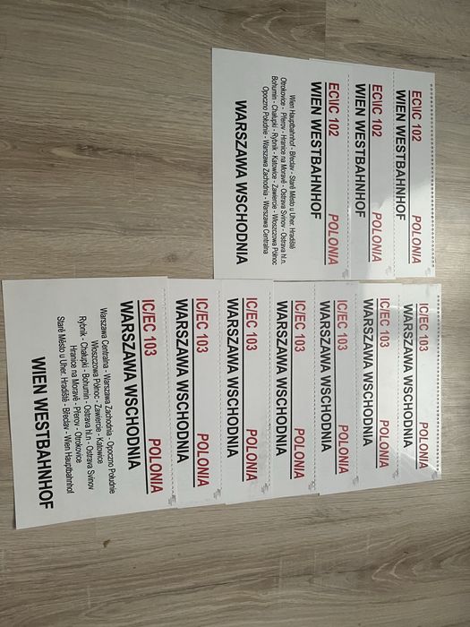 Sprzedam tablice relacyjne PKP intercity!!