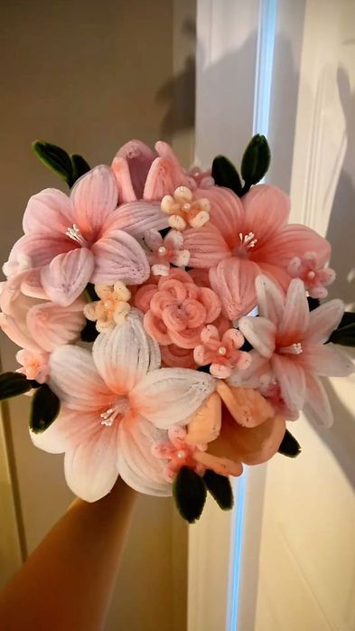 Flores feitas á mão