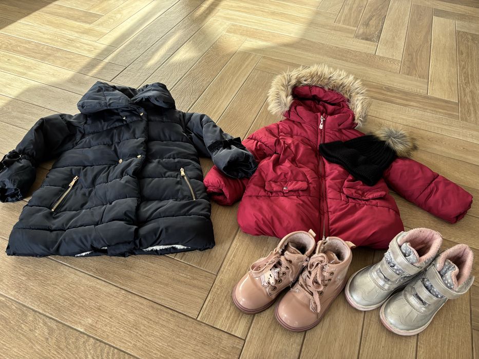 Kurtka zara kurtki zimowe dziewczynki 104 buty zimowe kozaki smyk cool