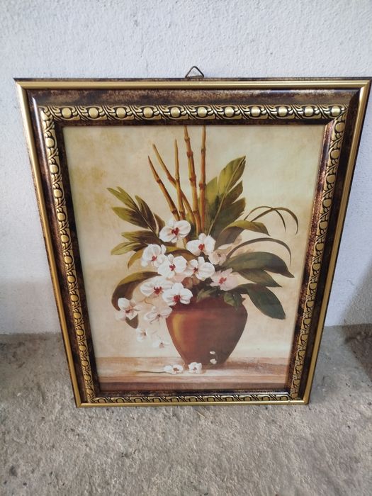 Quadro com caso flores