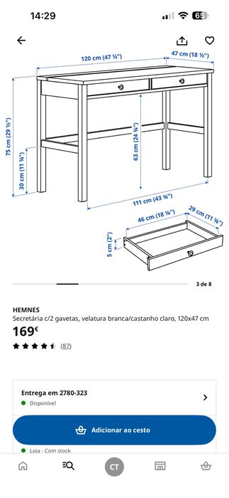 Secretaria Hemnes ikea